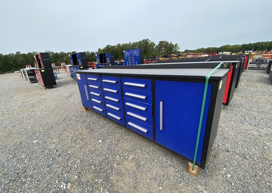Steelman 10 ft Work Bench with 15 Drawers 2 Cabinets 2
