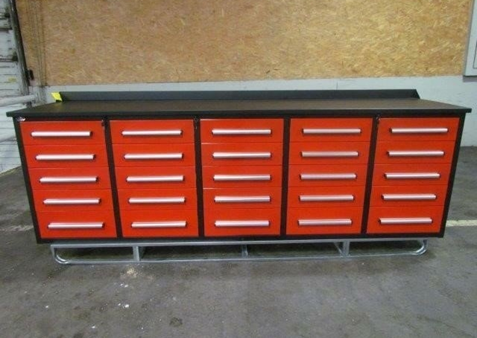 Steelman 10 ft Work Bench with 25 Drawers 5