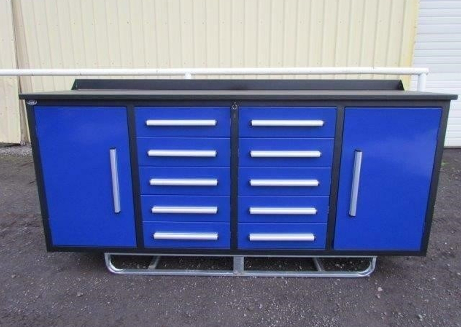 Steelman 7 ft Work Bench with 10 Drawers 2 Cabinets 5