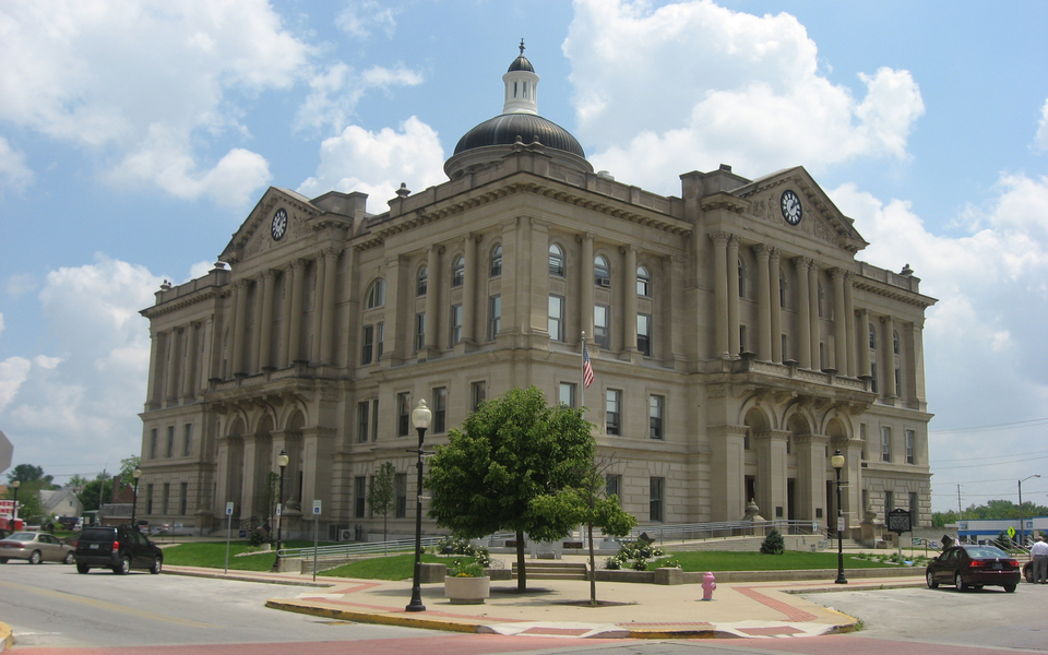 Huntington County Courthouse in Huntington from the northwest